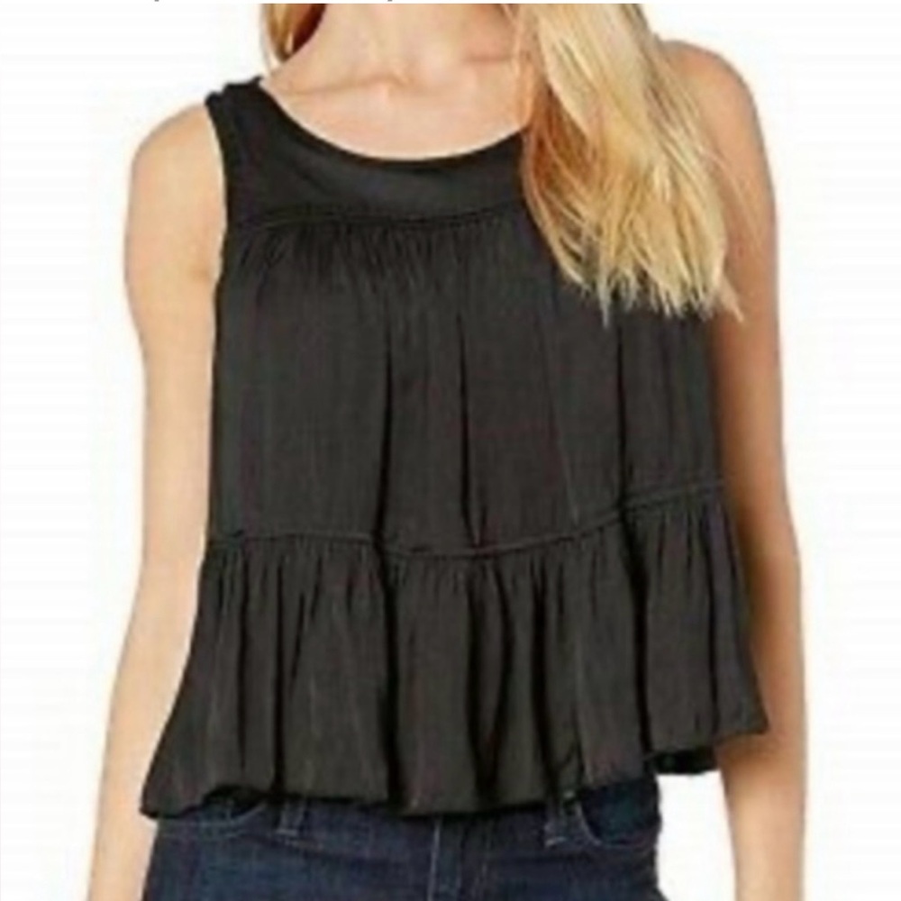 Free People Medium Black Pretty Please Bodysuit
